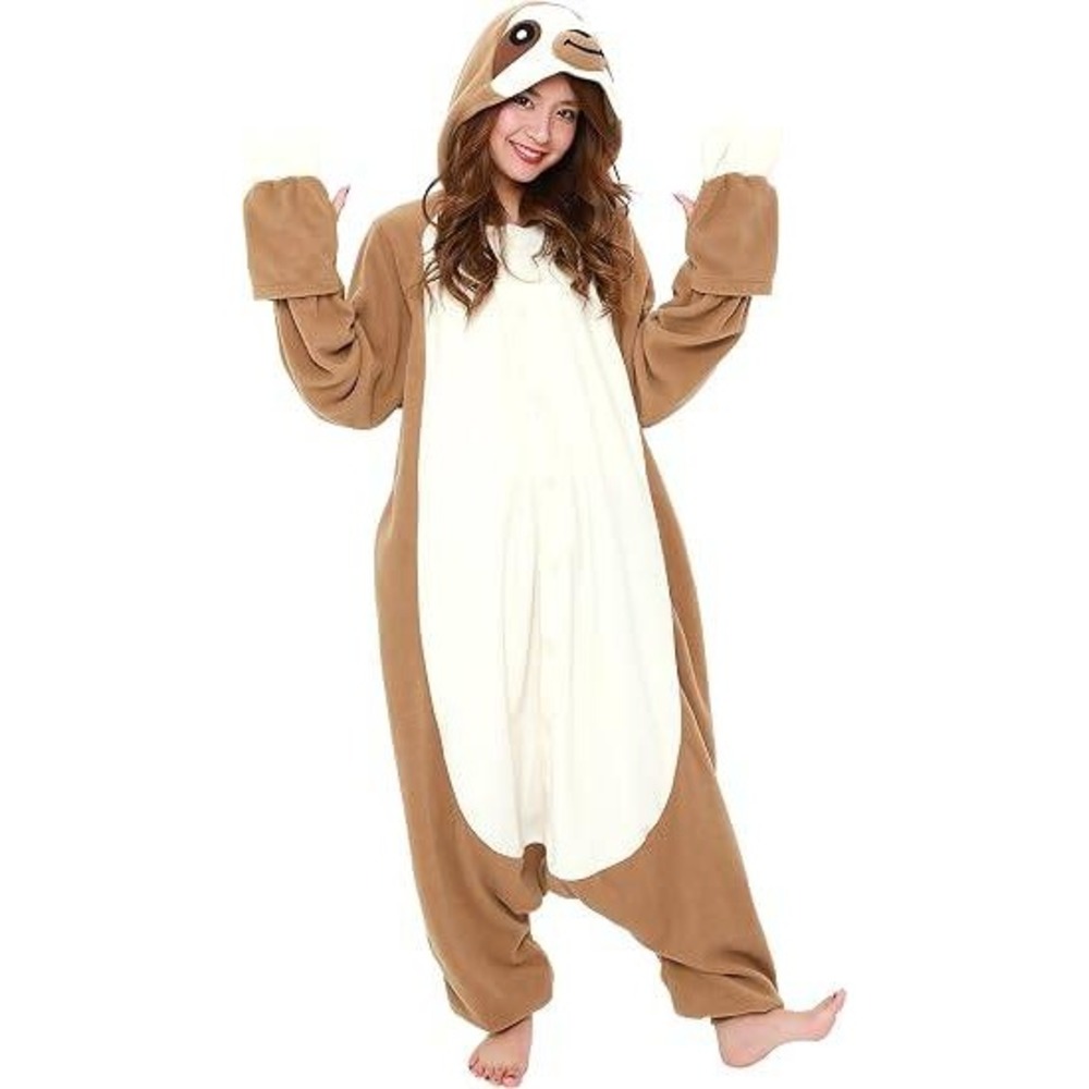Sazac Island Sloth Kigurumi Animal Jumpsuit Halloween Costume Pajamas Unisex